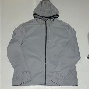 Champion Gray Thick Soft Fleece Zip Up Hoodie (Men XL)